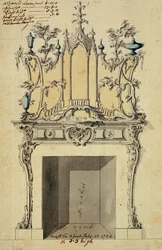 Entwurf für ein Rokoko-Kaminstück, 1754